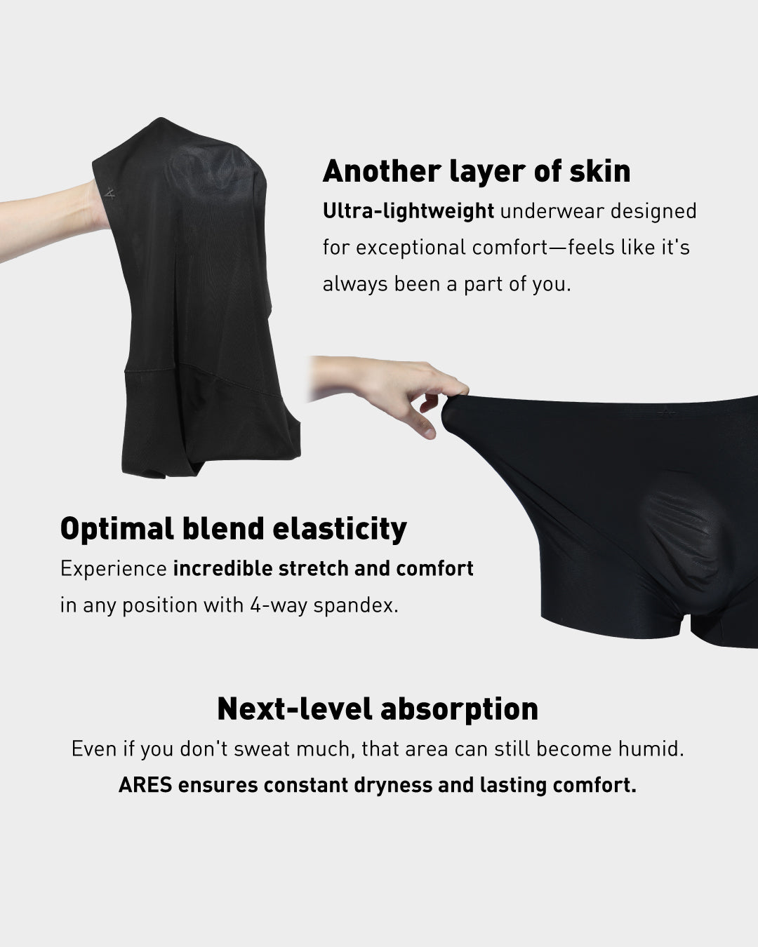 Himalayan Boxer Briefs (3-Pack Black, Grey, Navy)